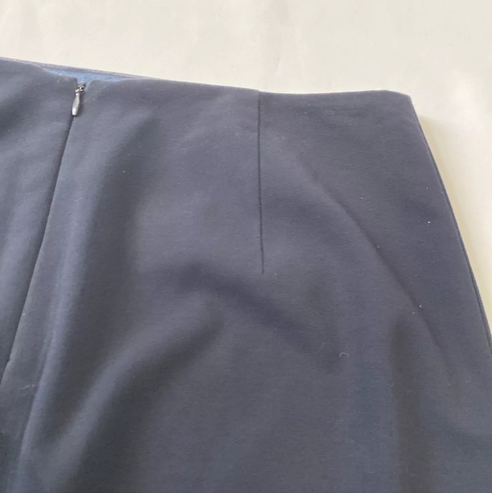Elie Tahari Straight A-Line Pencil Skirt Navy Blue Size 10 - Picture 6 of 11